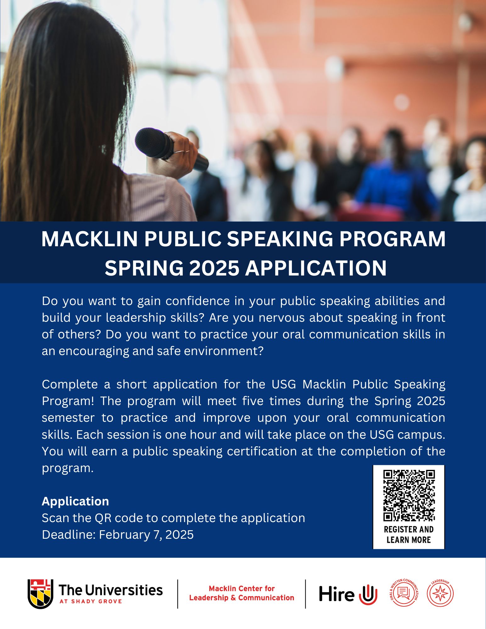 Macklin Public Speaking Program Flyer