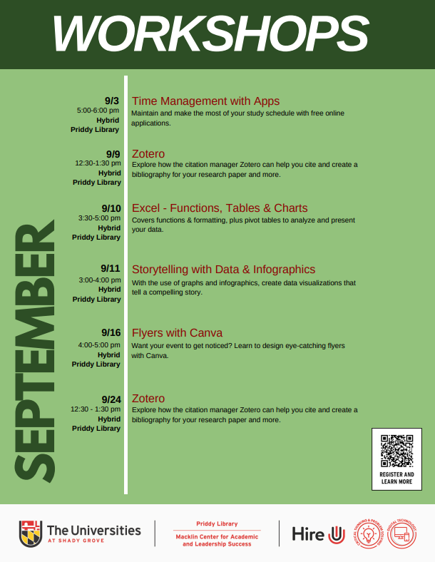 September workshops