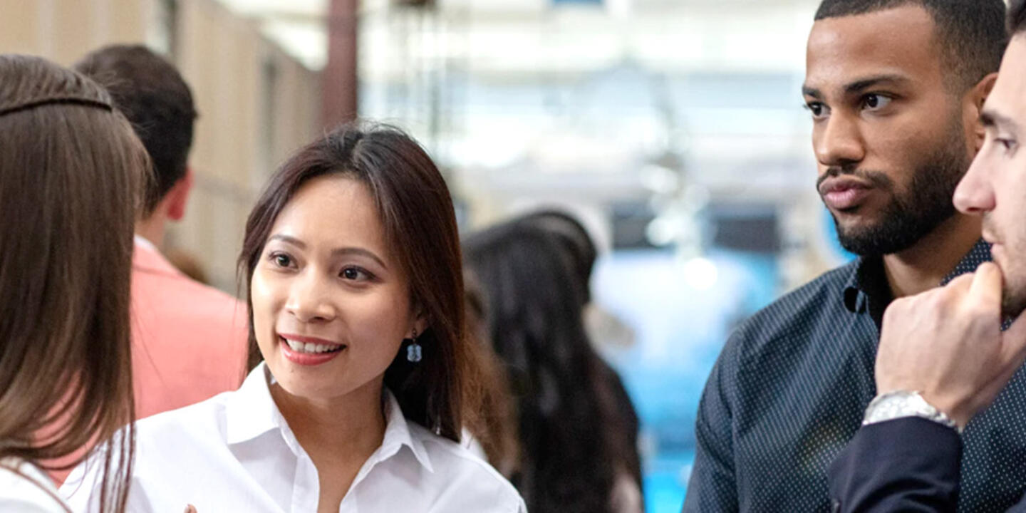 Business professionals networking