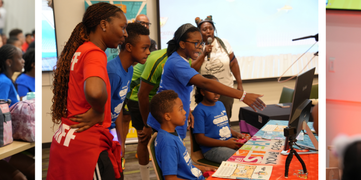 Youth participating in activities at the Ocean Bowl Event
