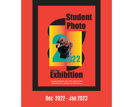 COMM student photo exhibit flyer, Dec 2022 - January 2023