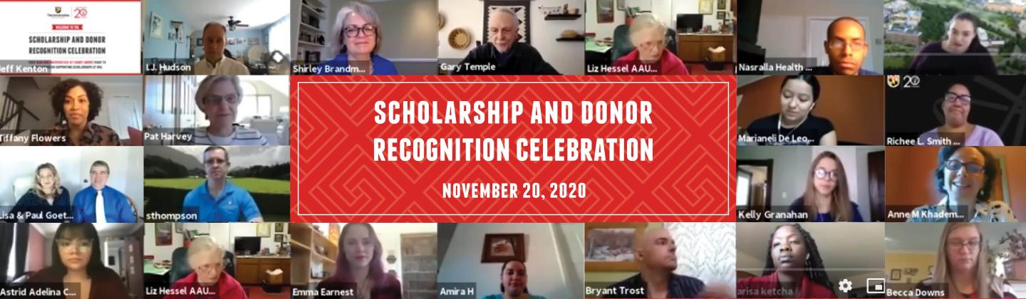 Scholarship and Donor Recognition Celebration November 20, 2020