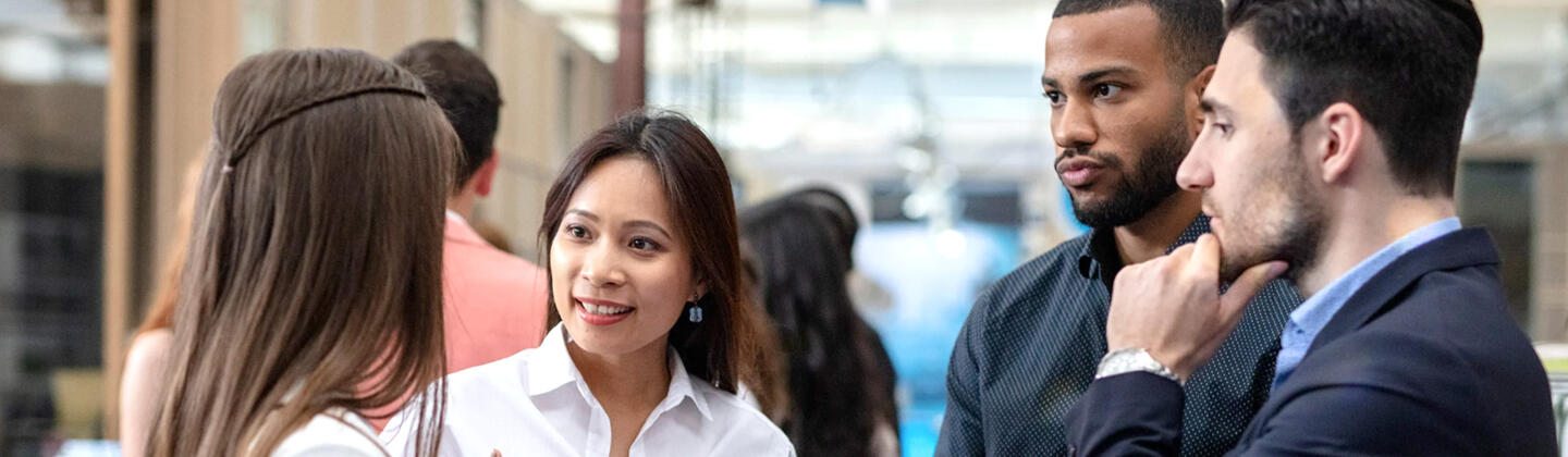 Business professionals networking