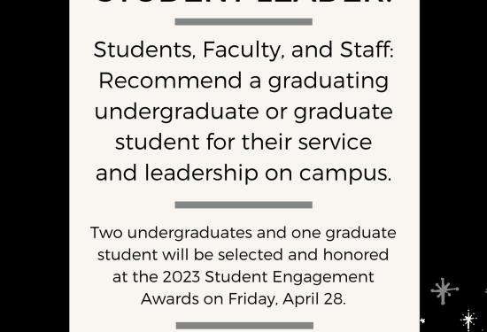 Student Leadership and Service Award Nominations