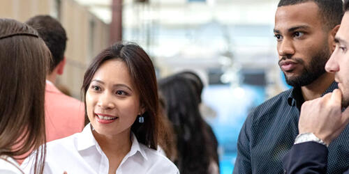 Business professionals networking