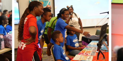 Youth participating in activities at the Ocean Bowl Event