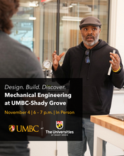 Graphic with image of professor speaking to a class in a lab