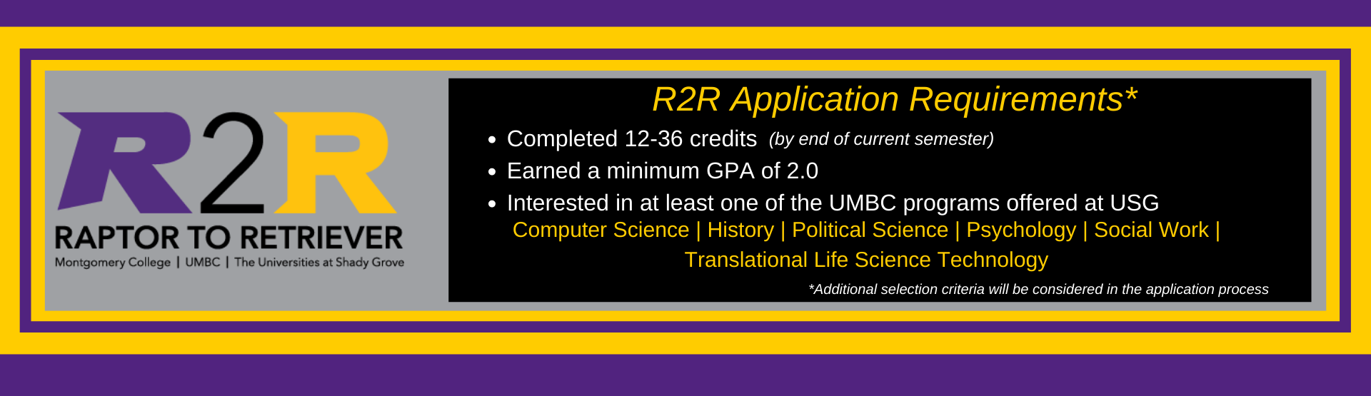 Umbc Raptor To Retriever | The Universities At Shady Grove